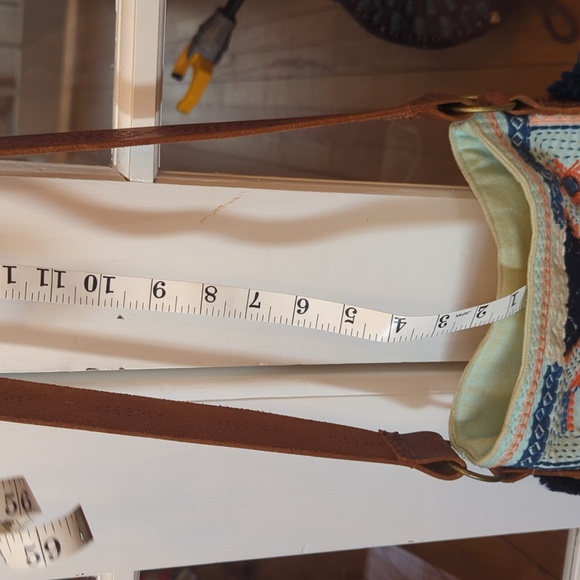 Free People embroidered crossbody bag with leather strap - Picture 2 of 15